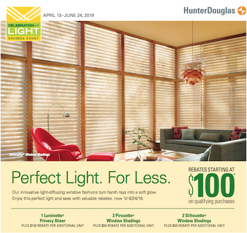 Hunter Douglas Celebration of Light Savings Event