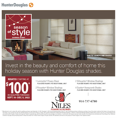 Niles-season-of-style-savings-event Hunter Douglas shades blinds sale
